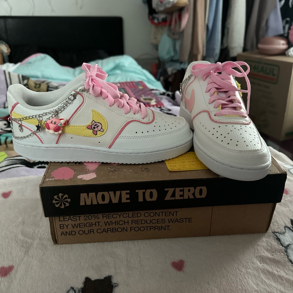 Custom Kirby Nike Court Vision sneakers